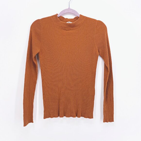 Ichi Antiquites Rib Knit Mockneck Pullover - Picture 1 of 9